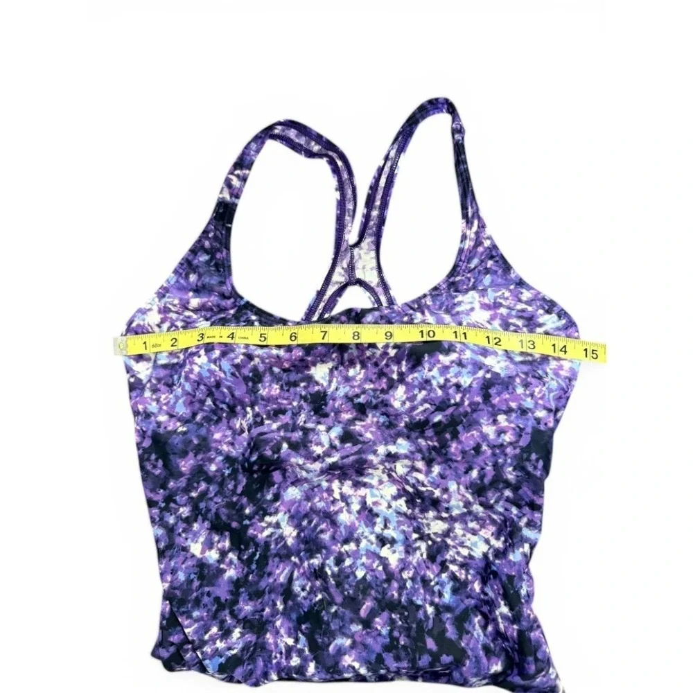 Speedo One Piece Swimsuit Womens Size 12 Purple Abstract Racerback Athletic Swim
